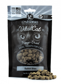 Vital Essentials Freeze-Dried Cat Treats Rabbit Bites .9oz