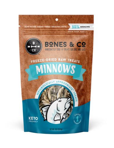 The Cat Connection Bones and Co Freeze-Dried Raw Treats, Minnows 1oz